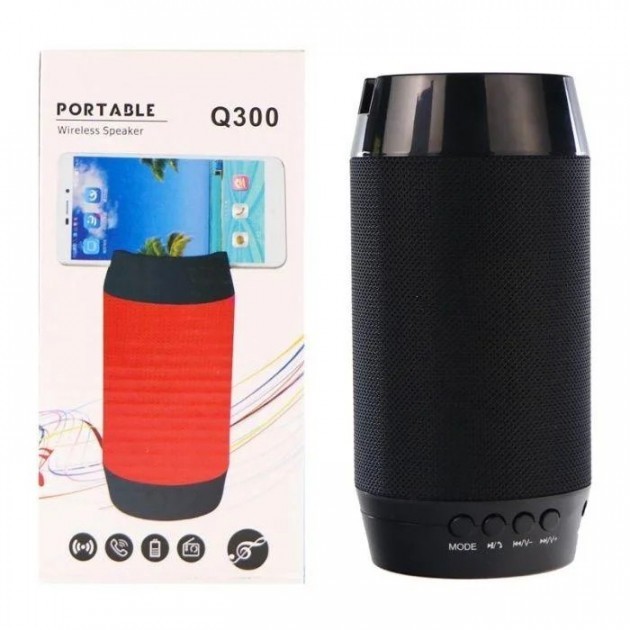 Портативна музична колонка з підставкою – тримачем для телефону Q300 ∙ Bluetooth ∙ USB ∙ MicroSD ∙ FM радіо - мініатюра 4