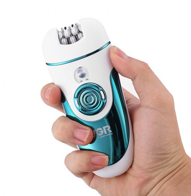 Бездротовий епілятор з підсвіткою VGR V-700 ∙ 4 змінні насадки ∙ USB зарядка - мініатюра 2