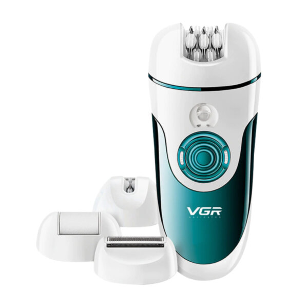 Бездротовий епілятор з підсвіткою VGR V-700 ∙ 4 змінні насадки ∙ USB зарядка - мініатюра 3