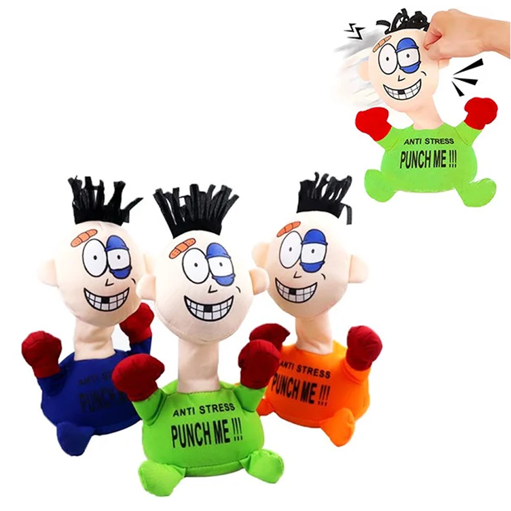 М'яка інтерактивна іграшка - антистрес PUNCH ME «Вдар мене» зі звуковим супроводом на присосках - мініатюра 3