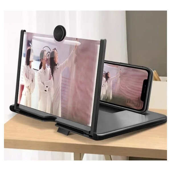 Універсальний 3d збільшувач екрану мобільного телефону ∙ Підставка - тримач смартфона зі збільшувальним склом Screen magnifier - мініатюра 3