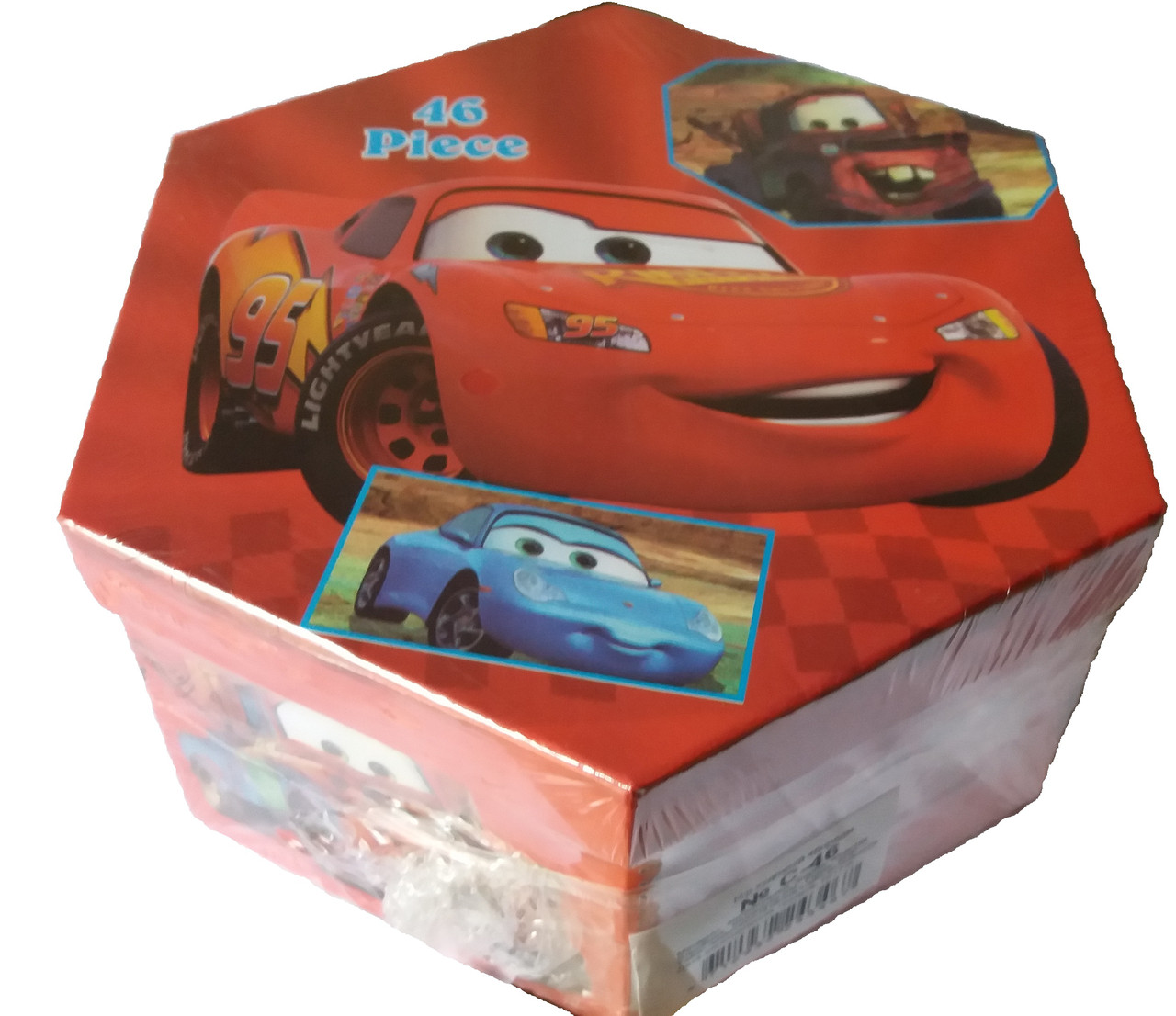 Дитячий художній набір для малювання та творчості "Тачки", 46 предметів у боксі-шестиграннику - мініатюра 4