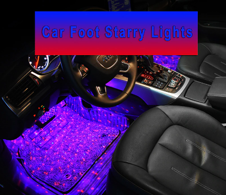 Декоративне RGB освітлення килимків салону авто Starlights Атмосферні LED лампи «Зоряне небо» з пультом - мініатюра 4