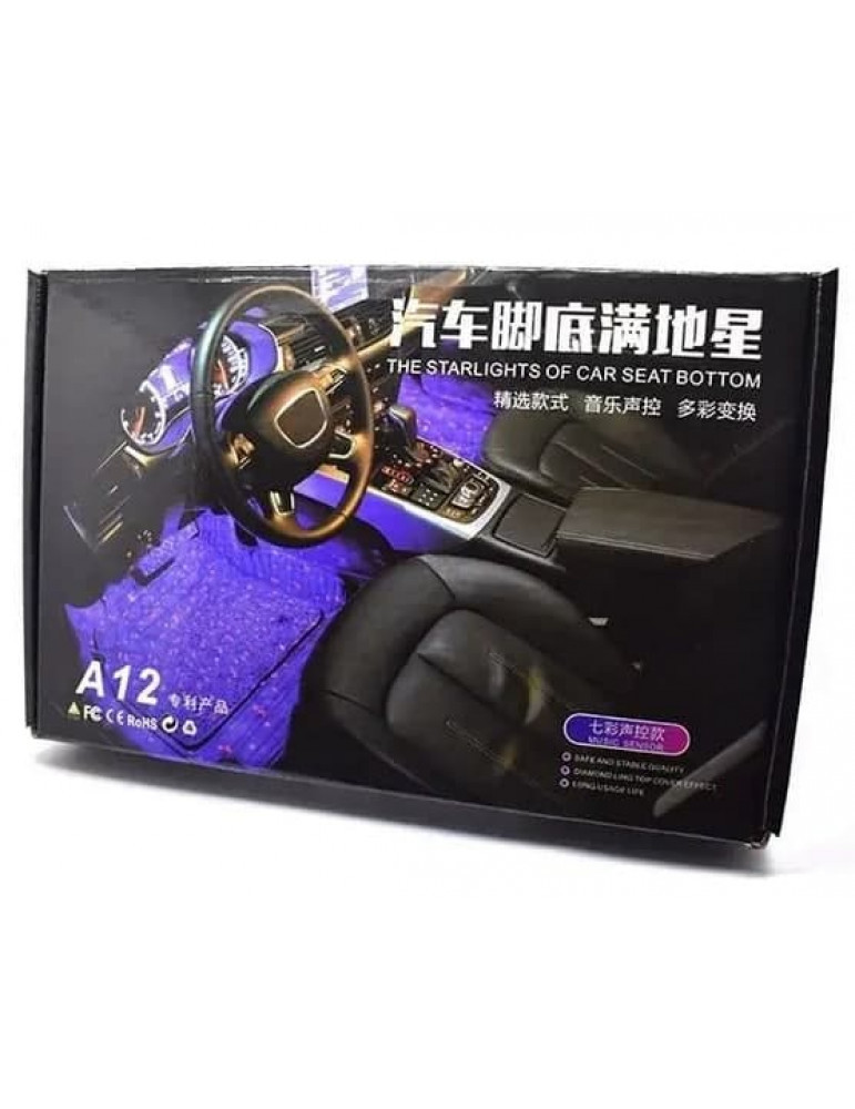 Декоративне RGB освітлення килимків салону авто Starlights Атмосферні LED лампи «Зоряне небо» з пультом - мініатюра 8