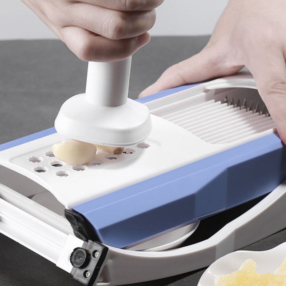 Універсальний мультислайсер Мандоліна Safe Mandoline Slice ∙ Багатофункціональна терка - овочерізка подрібнювач з ємністю-контейнером - мініатюра 4