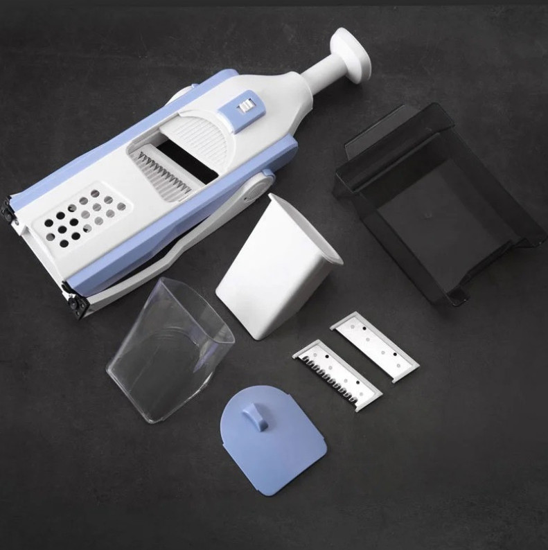 Універсальний мультислайсер Мандоліна Safe Mandoline Slice ∙ Багатофункціональна терка - овочерізка подрібнювач з ємністю-контейнером - мініатюра 6