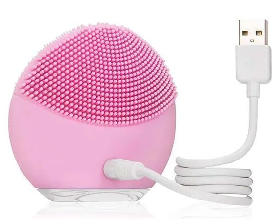 Масажна силіконова щітка-масажер для обличчя T-Sonic Forever mini 2 з вібрацією та імпульсами для вмивання очищення шкіри - мініатюра 3