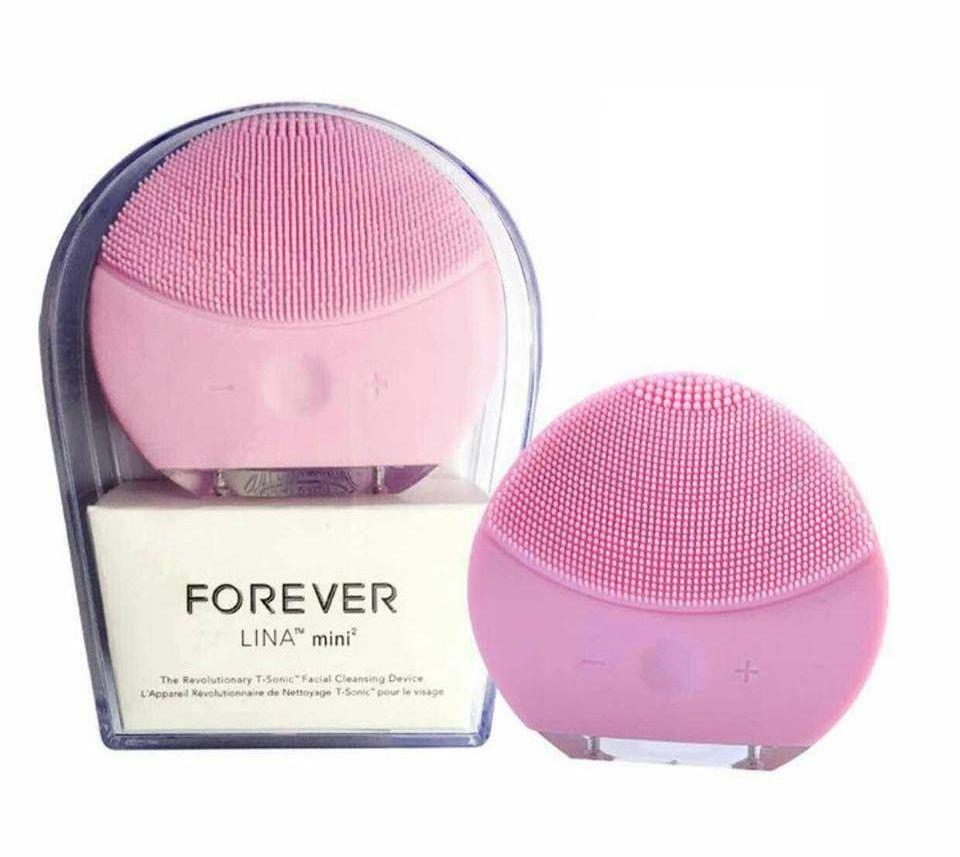 Масажна силіконова щітка-масажер для обличчя T-Sonic Forever mini 2 з вібрацією та імпульсами для вмивання очищення шкіри - мініатюра 4
