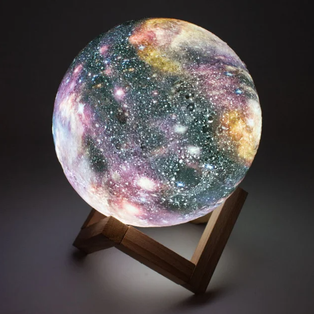 Настільний сенсорний світильник – нічник Місяць Magic 3D RGB Moon Light з пультом - мініатюра 5