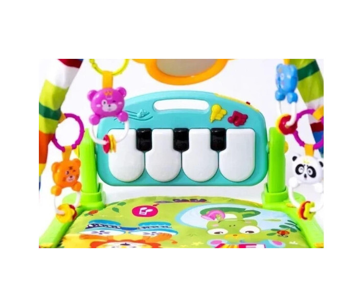 Ігровий килимок для немовля з розвиваючими модулями, дитячим піаніно та брязкальцями PIANO FITNESS RACK - мініатюра 2