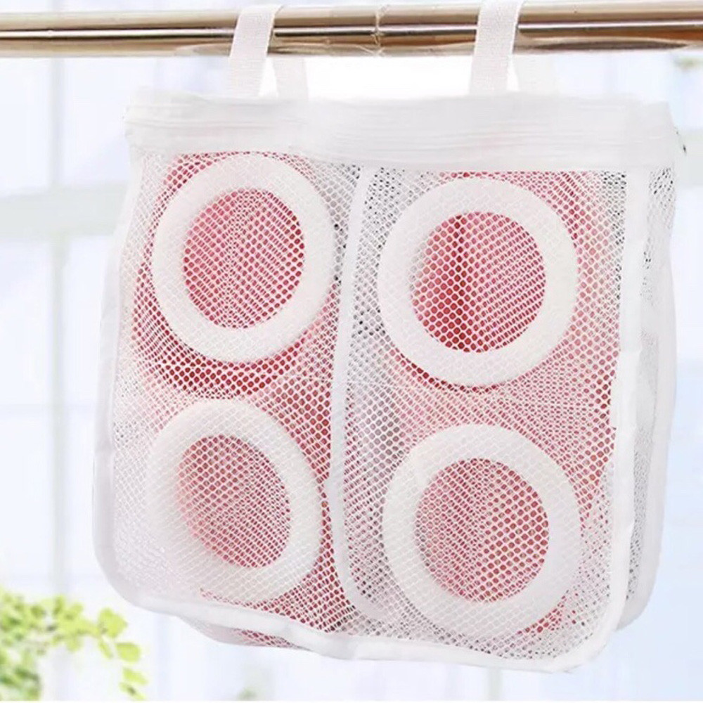 Мішок - чохол для прання взуття в пральній машині з ручкою для удоюного сушіння, 28 х 24 х 8 см - мініатюра 6