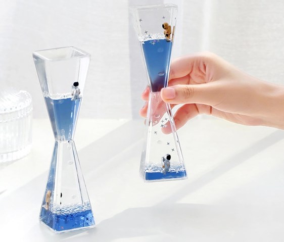 Рідкий пісочний годинник Floating Timer Плаваючі годинники з рідиною та фігурками - мініатюра 2