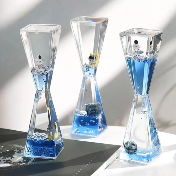 Рідкий пісочний годинник Floating Timer Плаваючі годинники з рідиною та фігурками - мініатюра 3