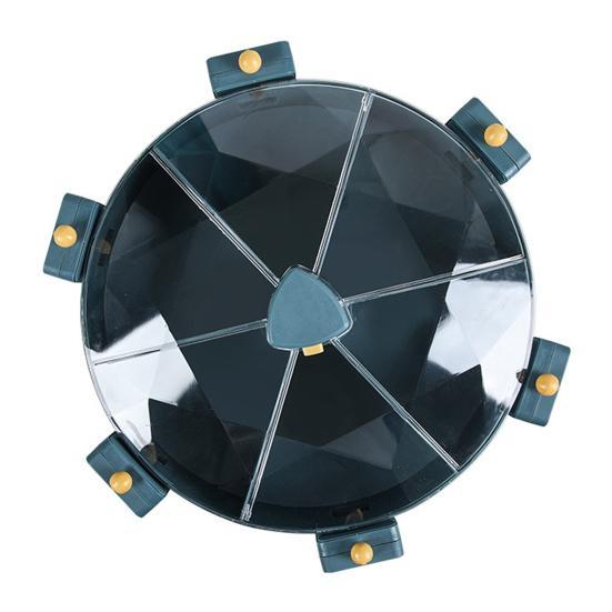 Кухонний мультизерновий настінний органайзер – Млин для сипучих та круп ∙ Кухонні контейнери для зберігання ∙ Обертання 360° ∙ 6 секцій - мініатюра 5