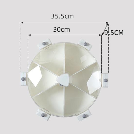 Кухонний мультизерновий настінний органайзер – Млин для сипучих та круп ∙ Кухонні контейнери для зберігання ∙ Обертання 360° ∙ 6 секцій - мініатюра 7
