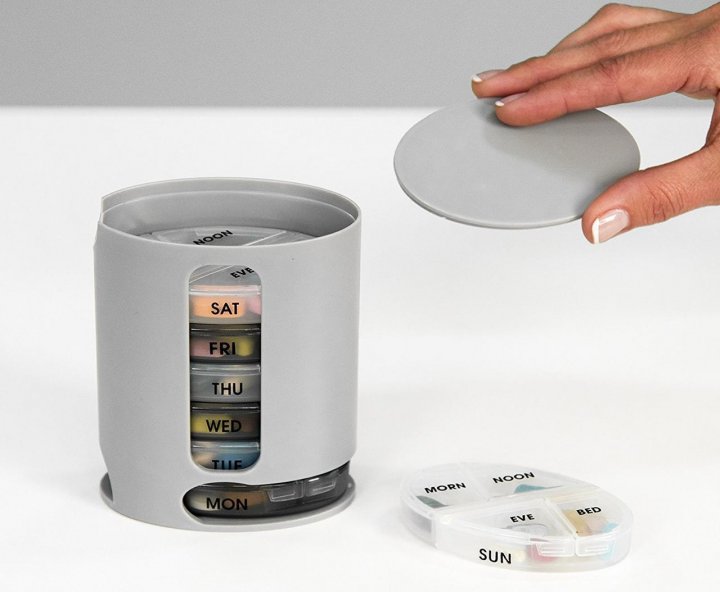 Таблетниця на 7 днів PILL PRO Органайзер для таблеток та вітамінів з контейнерами на кожен день тижня
