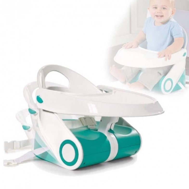 Дитячий стільчик для годування Childrens Folding Seat Бустер стілець для малюка зі столиком для їжі - мініатюра 2