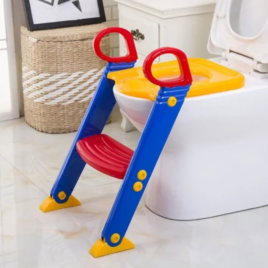 Дитяче сидіння на унітаз зі сходинкою та поручнями туалет з ручками Childr Toilet - мініатюра 8