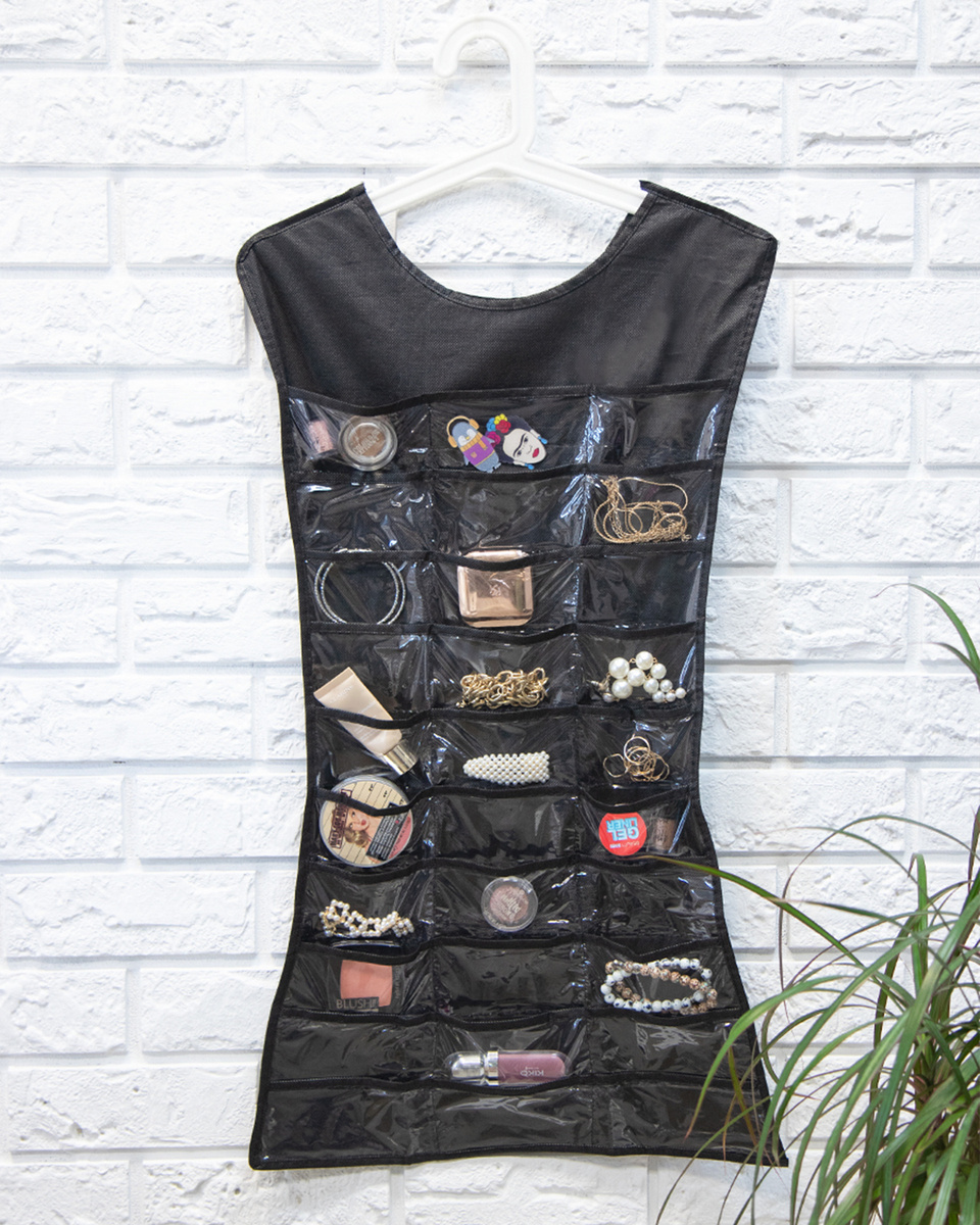 Багатофункціональний двосторонній органайзер – сукня для зберігання прикрас, аксесуарів Hanging Jewelry Organizer - мініатюра 6