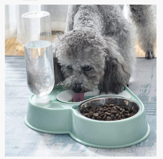 Годівниця з автоматичною напувалкою для домашніх тварин Dog Cat Bowl ∙ Миска – автонапувалка у формі серця для котів та собак - мініатюра 5