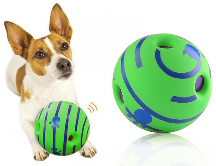 Іграшка для собак зі звуком Wobble Wag Giggle гигикаючий м'яч для гри з собакою - мініатюра 4