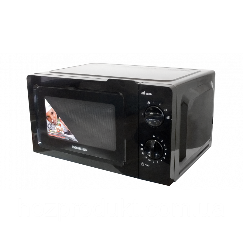 Мікрохвильова піч Grunhelm 20MX701 ∙ 800 Вт ∙ 20 л ∙ Чорна - мініатюра 4