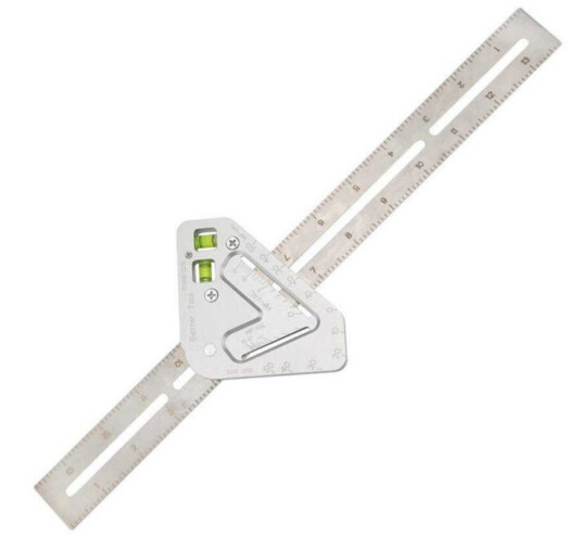 Метричний столярний косинець з рівнем ∙ Будівельна кутова лінійка для столярів TV One - мініатюра 2