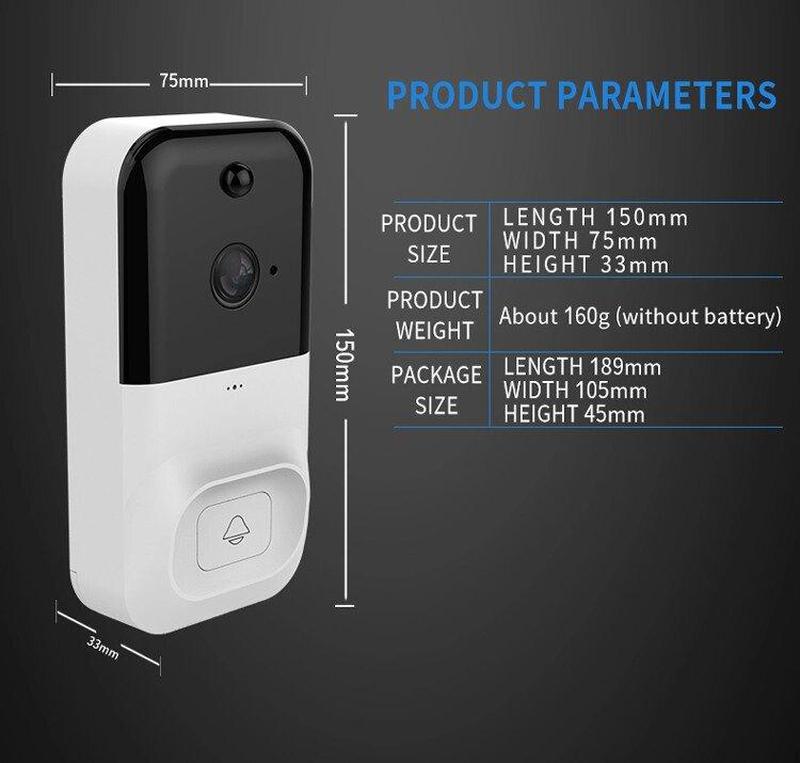 Домофон з WiFi камерою Smart Doorbell X5 ∙ Розумний дверний дзвінок відеодзвінок для квартири - мініатюра 6