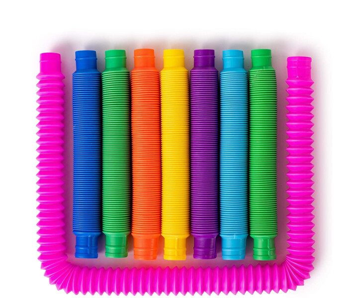 Pop Tube Іграшка - антистрес Поп Туб ∙ Різнокольорові Поп труби pop tubes - мініатюра 4