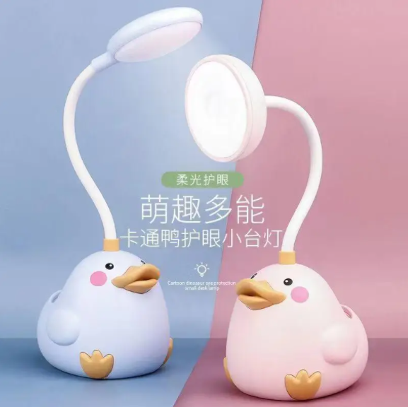 Дитяча настільна лампа “Каченя” ∙ LED світильник Duck Lamp у формі каченя в дитячу кімнату - мініатюра 3