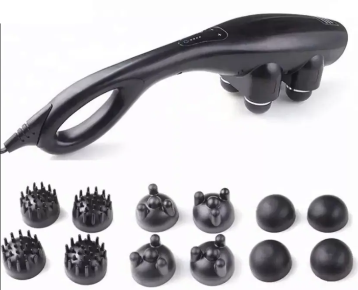 Ручний вібраційний мультимасажер Quad Action 12 в 1 для тіла, 28 Вт