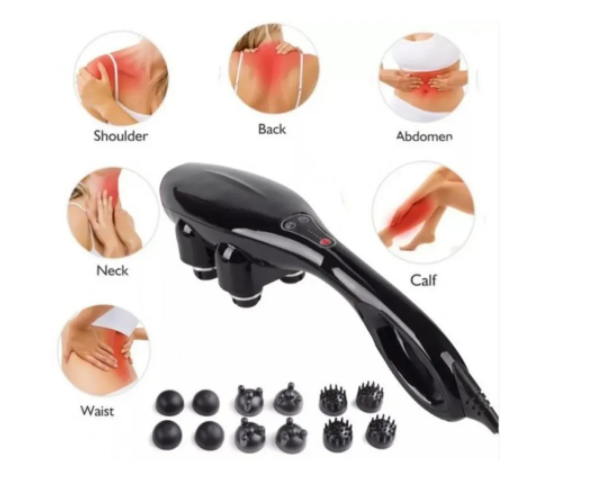 Ручний вібраційний мультимасажер Quad Action 12 в 1 для тіла, 28 Вт - мініатюра 4