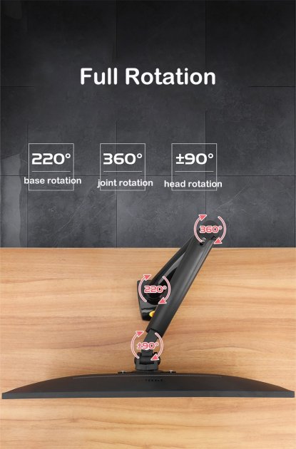 Настільне кріплення – кронштейн для монітора North Bayou F80, 17-27” - мініатюра 4