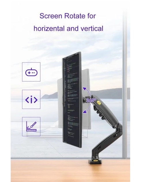 Настільне кріплення – кронштейн для монітора North Bayou F80, 17-27” - мініатюра 8