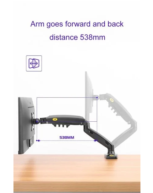 Настільне кріплення – кронштейн для монітора North Bayou F80, 17-27” - мініатюра 9