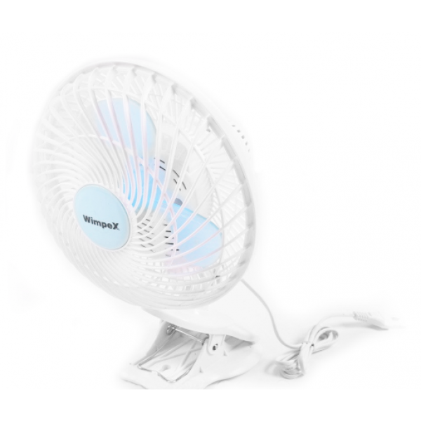 Поворотний вентилятор на прищіпці Wimpex WX707 360° портативний настільний, 18 см - мініатюра 4
