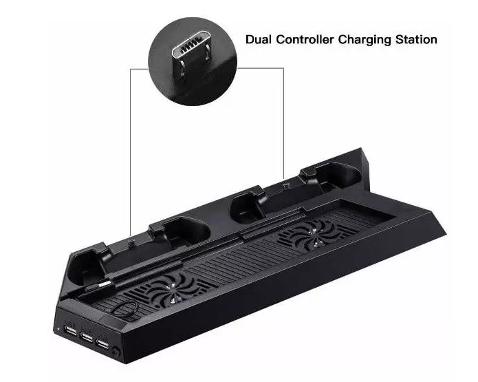Зарядна док-станція Skytech 5 в 1 для джойстиків PS4 + USB хаб порти 3.0 + Підставка з охолодженням для ігрової приставки - мініатюра 4