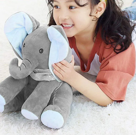 Плюшева розмовляюча іграшка Слонік Peekaboo ∙ Інтерактивна музична іграшка Розумний слоник - мініатюра 2