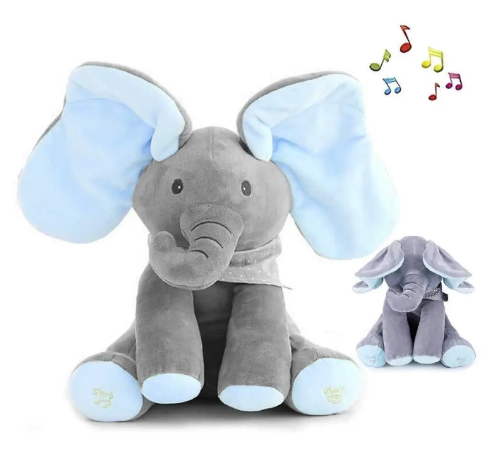 Плюшева розмовляюча іграшка Слонік Peekaboo ∙ Інтерактивна музична іграшка Розумний слоник - мініатюра 4