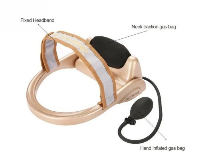 Масажер - тренажер для шиї Сervical vertebra traction G70 для корекції шийного відділу хребта - мініатюра 5