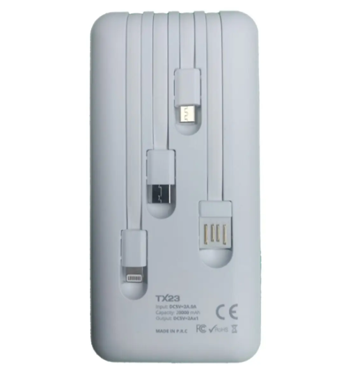 Зовнішній акумулятор TX23 Power Bank 20000 mAh Портативний зарядний пристрій Повербанк - мініатюра 2