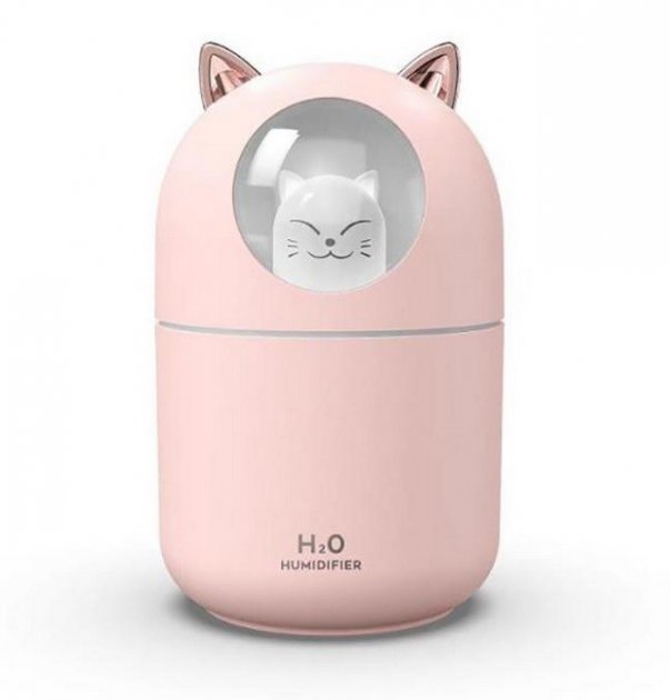 Зволожувач повітря Котик Humidifier H2O Cat USB Дифузор з підсвіткою – нічником, 300мл - мініатюра 2