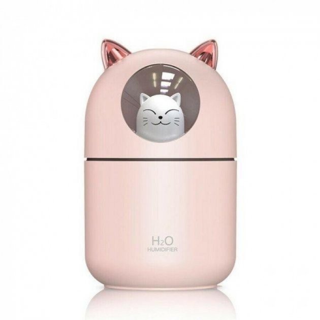 Зволожувач повітря Котик Humidifier H2O Cat USB Дифузор з підсвіткою – нічником, 300мл - мініатюра 3