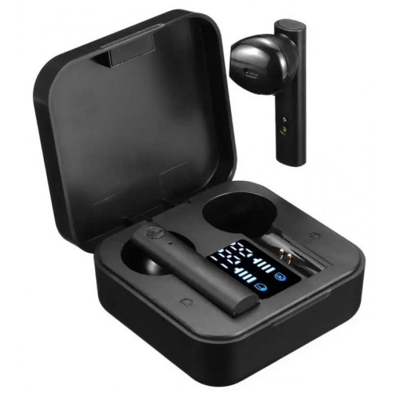 Навушники TWS MiPods PRO+LCD MI ∙ Бездротова Bluetooth гарнітура ∙ Чорний / білий колір