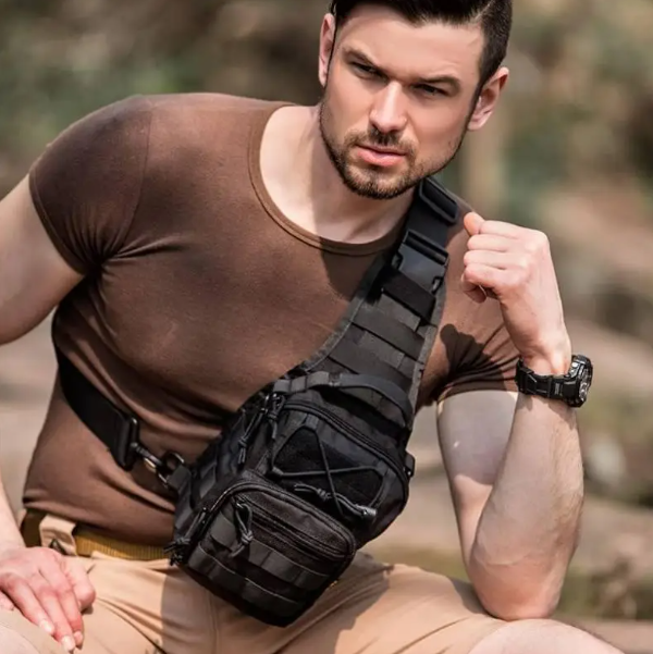 Чоловіча тактична сумка через плече, 6 л - мініатюра 5