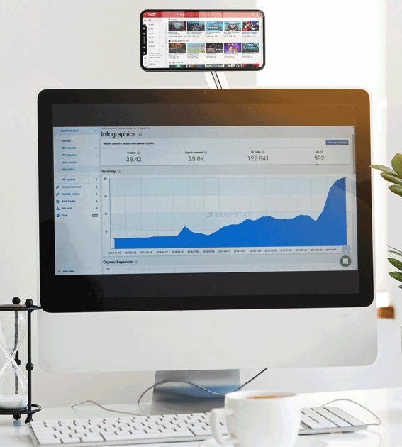 Магнітний тримач телефону Multifunctional Bracket із кріпленням на ноутбук/монітор комп'ютера - мініатюра 9