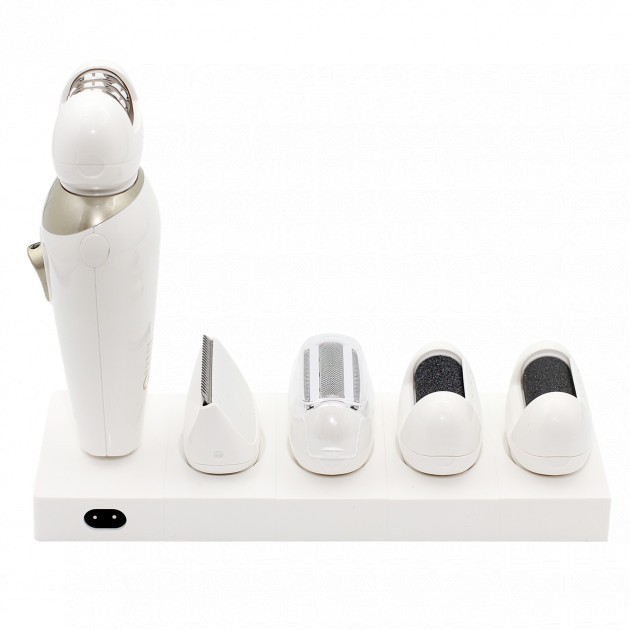 Епілятор Gemei GM-7005 5 в 1: Бритва, триммер, епілятор + 2 насадки - пемзи для шліфування шкіри - мініатюра 5