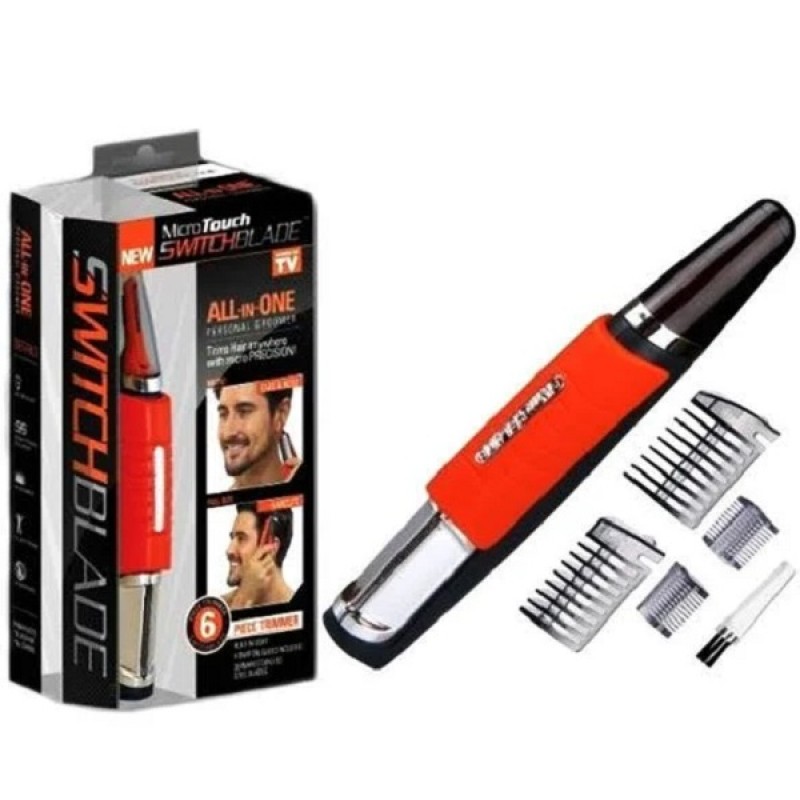 Багатофункціональний триммер Micro Touch Switchblade X-TRIM з насадками для бороди, брів, носа, вух