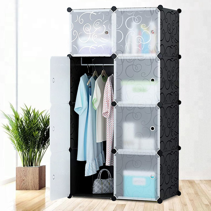 Складна шафа Storage Cube Cabinet МР 28-51 Пластиковий органайзер - шафа для речей, 146х76x37 см - мініатюра 9
