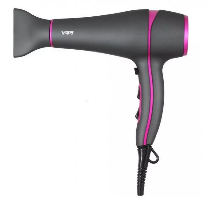 Професійний потужний фен VGR V-402 з насадками концентратором та дифузором, 2200 Вт